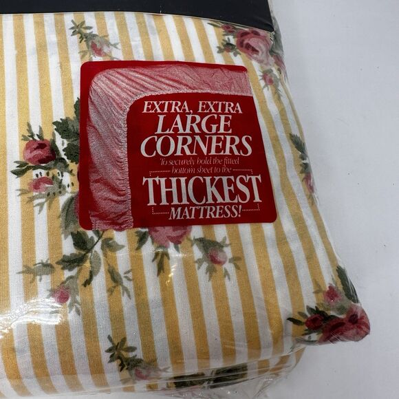 Vintage 90s RALPH LAUREN Sofia Floral Flat Sheet Queen 200Thread   NEW!!! 1993 - Picture 2 of 4